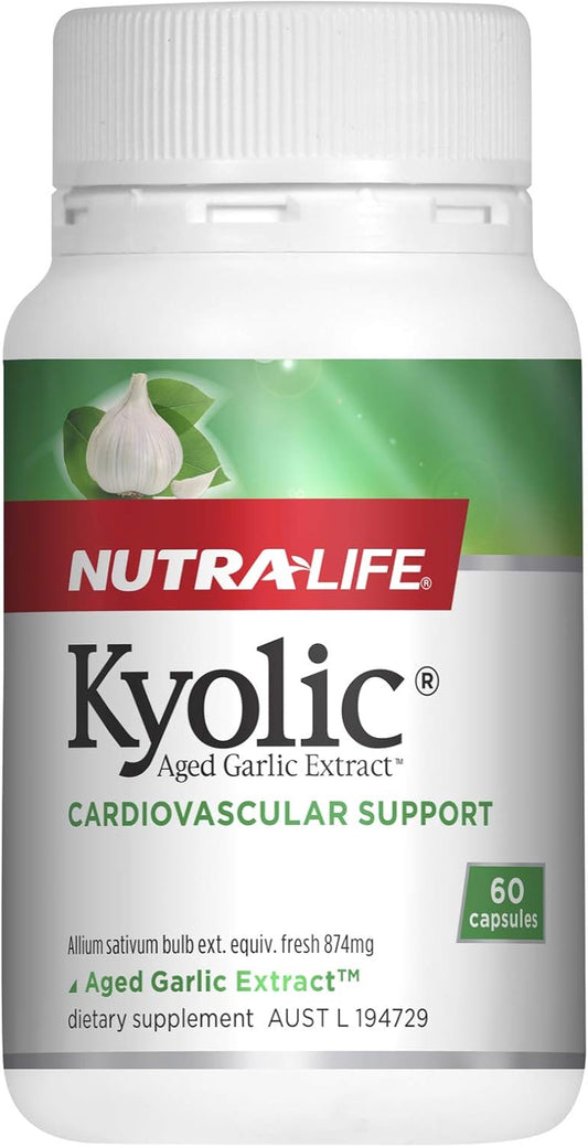 Nutralife Kyolic Aged Garlic Extract Capsules - 120 Count - Supplement for Heart Health and Immune Support