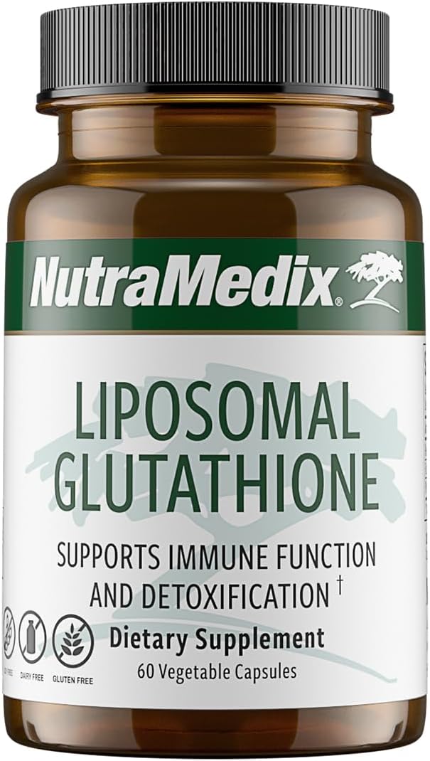 NutraMedix Liposomal Glutathione Supplement - Detoxify and Support Immunity with L Glutathione - Enhanced Absorption Formula - 60 Capsules