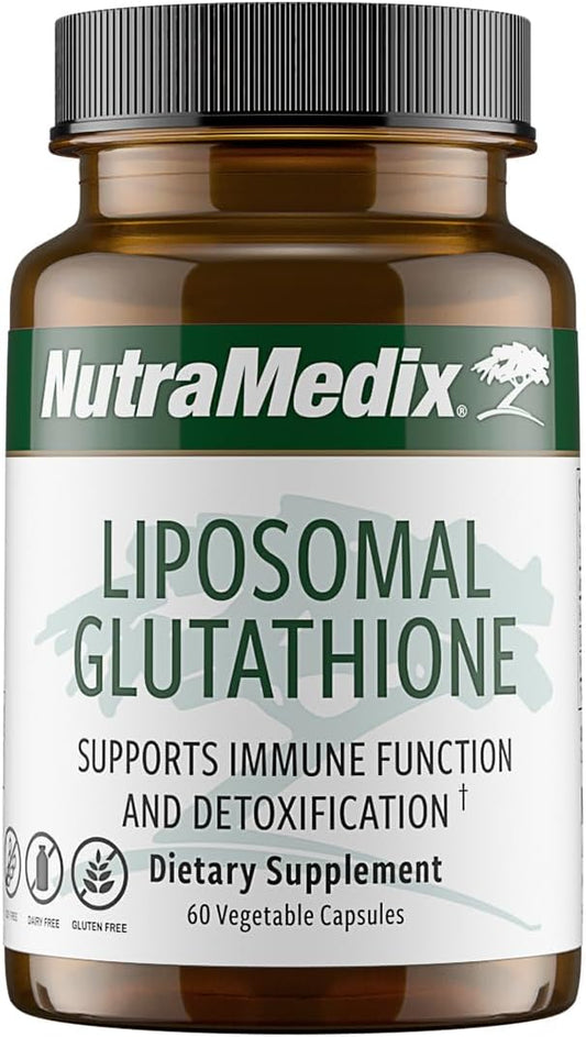 NutraMedix Liposomal Glutathione Supplement - Detoxify and Support Immunity with L Glutathione - Enhanced Absorption Formula - 60 Capsules