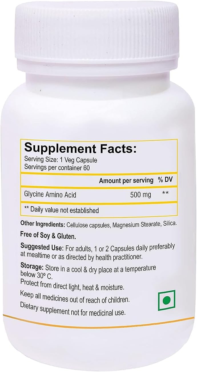 Nutranix TNA Glycine Amino Acid Capsules - 60 Count Vegan Supplement