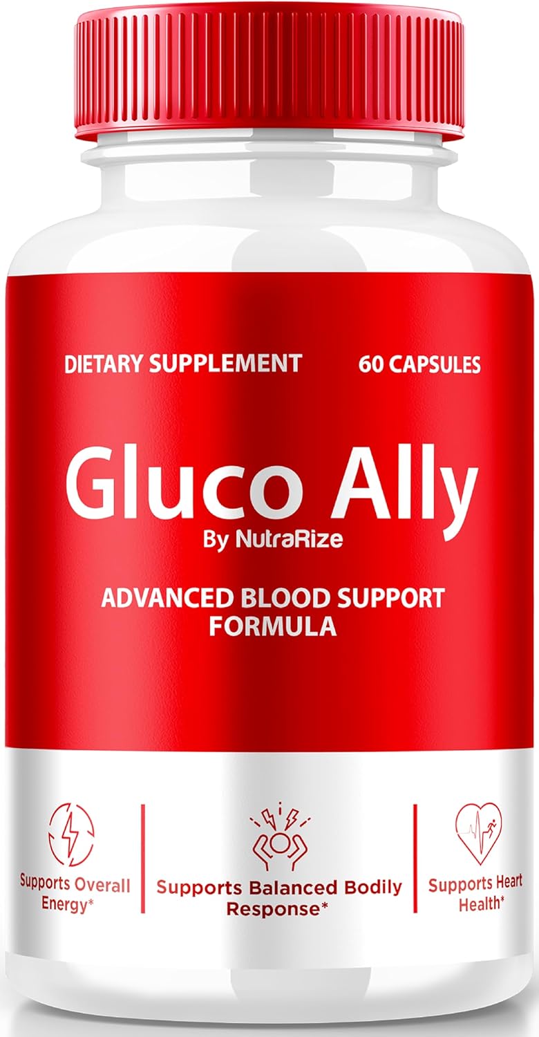 NutraRize Gluco Ally Capsules - Comprehensive Blood Support Formula - All Natural Supplement for Healthy Levels - Premium Gluco-Ally Capsulas (60 Capsules)