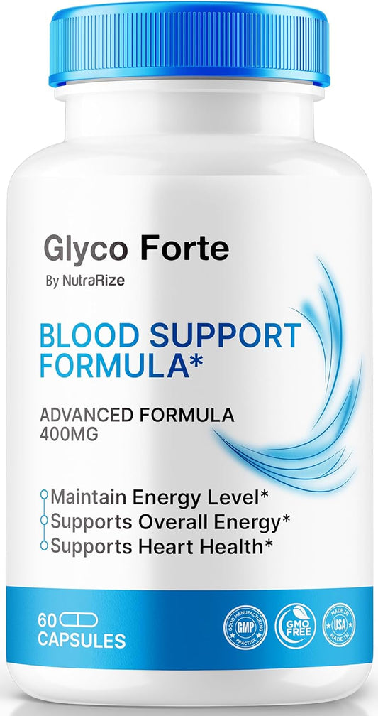 NutraRize Glyco Forte Capsules - Natural Formula for Blood Circulation Support - Premium Health Maintenance (60 Capsules)