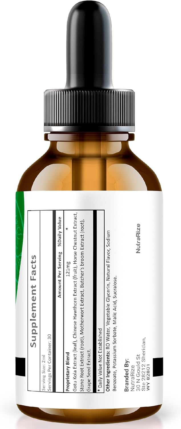 NutraRize Herbal Lung Health Drops - All Natural Detox & Cleanse Supplement for Breathing - 30 Servings