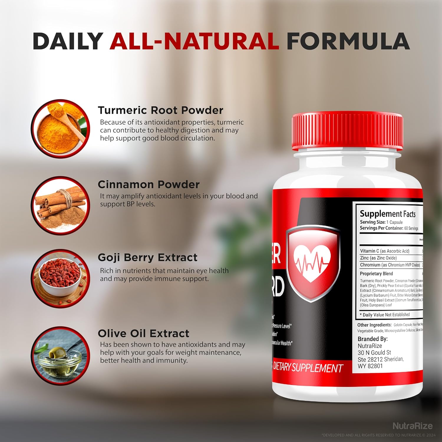 NutraRize Hyper Guard Capsules - Natural Blood Vessel Cleaner for Health & Wellness - Review (60 Caps)