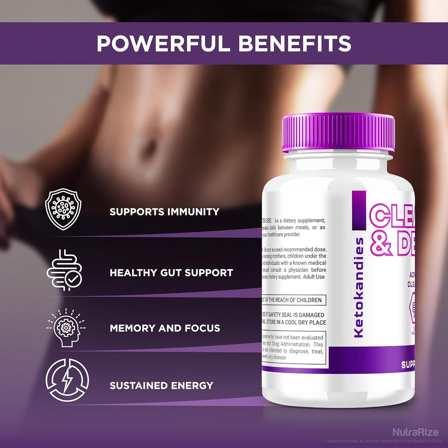 NutraRize Ketokandies Cleanse & Detox Capsules (2 Pack) - Advanced Internal Cleansing Support for Healthy  Slimming Formula  - All-Natural Formula - Keto Kandies Pastillas Reviews (120 Capsules)