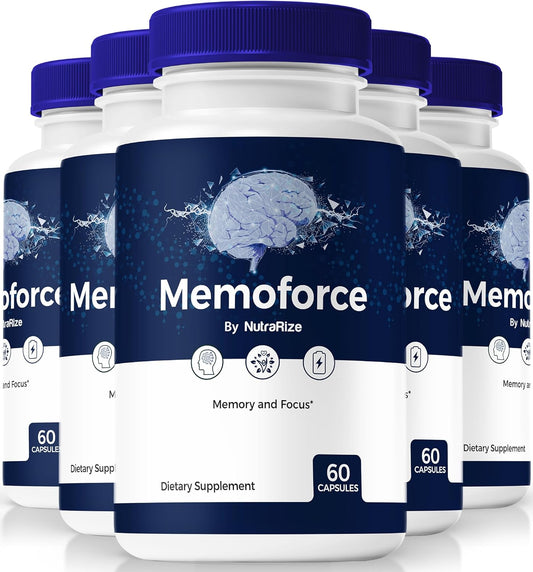 NutraRize MemoForce Capsules (300 Count), Enhance Memory, Focus & Concentration - Cognitive Health Support, Official Reviews