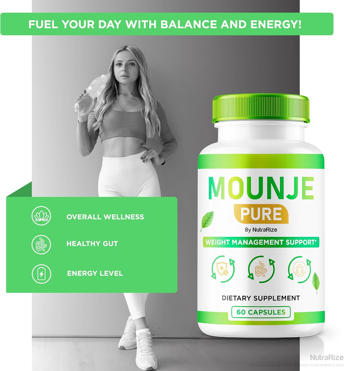 NutraRize Mounje Pure  Slimming Formula  Pills - All Natural Keto Formula for Healthy Body & Lifestyle
