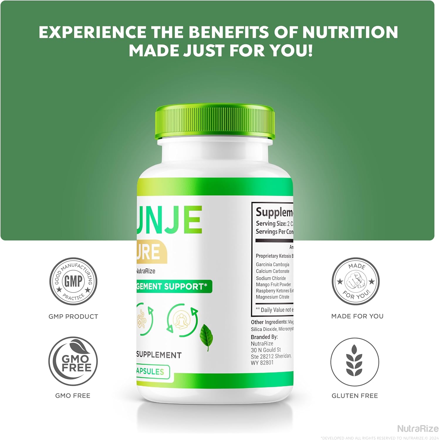 NutraRize Mounje Pure  Slimming Formula  Pills - All Natural Keto Formula for Healthy Body & Lifestyle