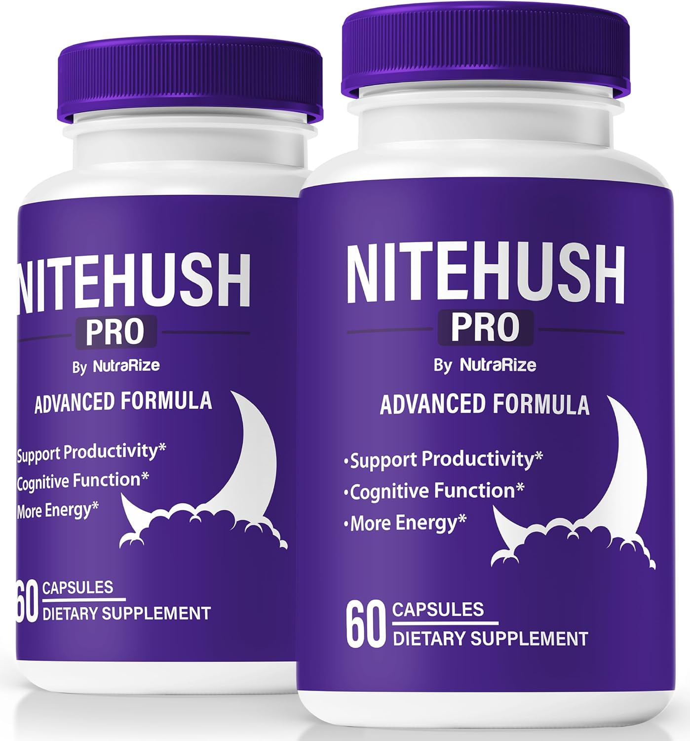 NutraRize Nite Hush Pro Capsules (2 Pack) - Premium Cognitive Health Support Formula - Official Review of 120 NiteHushPro Pills