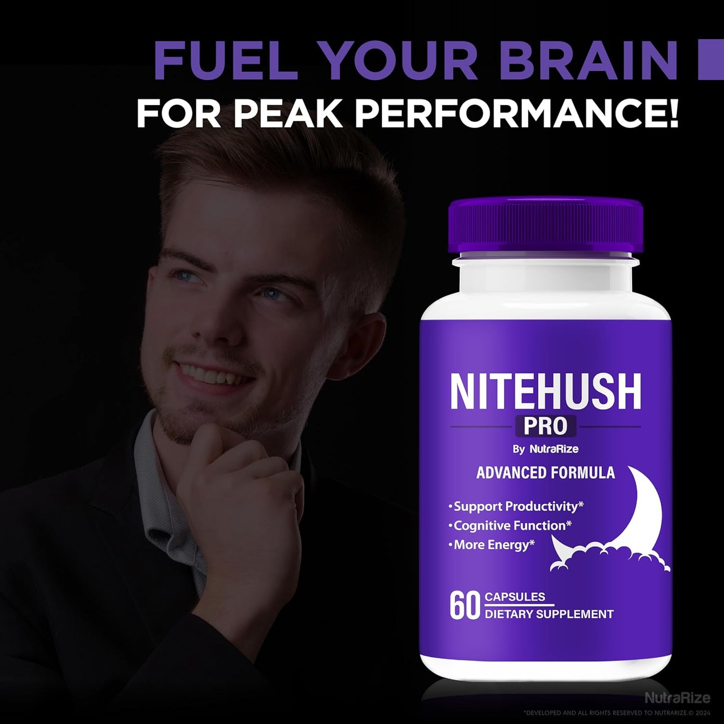 NutraRize Nite Hush Pro Capsules (2 Pack) - Premium Cognitive Health Support Formula - Official Review of 120 NiteHushPro Pills