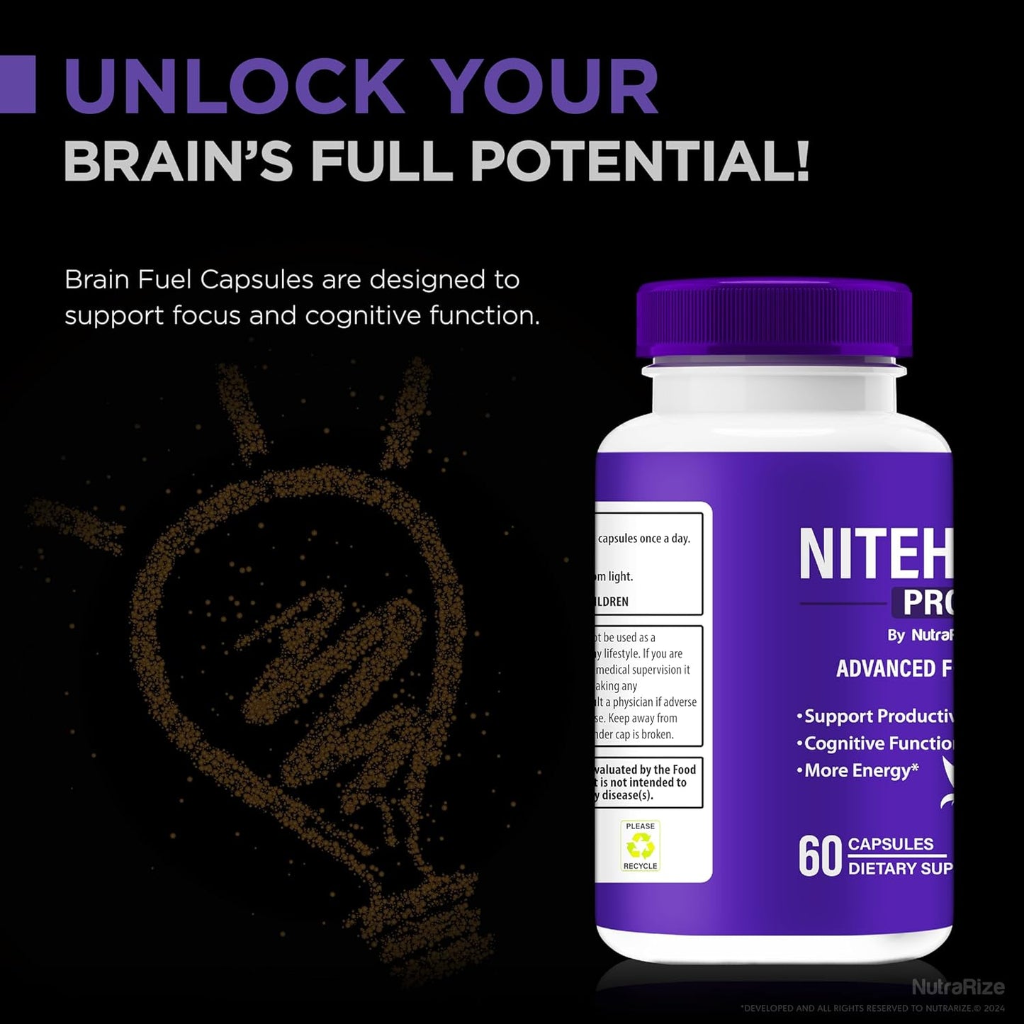 NutraRize Nite Hush Pro Capsules (2 Pack) - Premium Cognitive Health Support Formula - Official Review of 120 NiteHushPro Pills