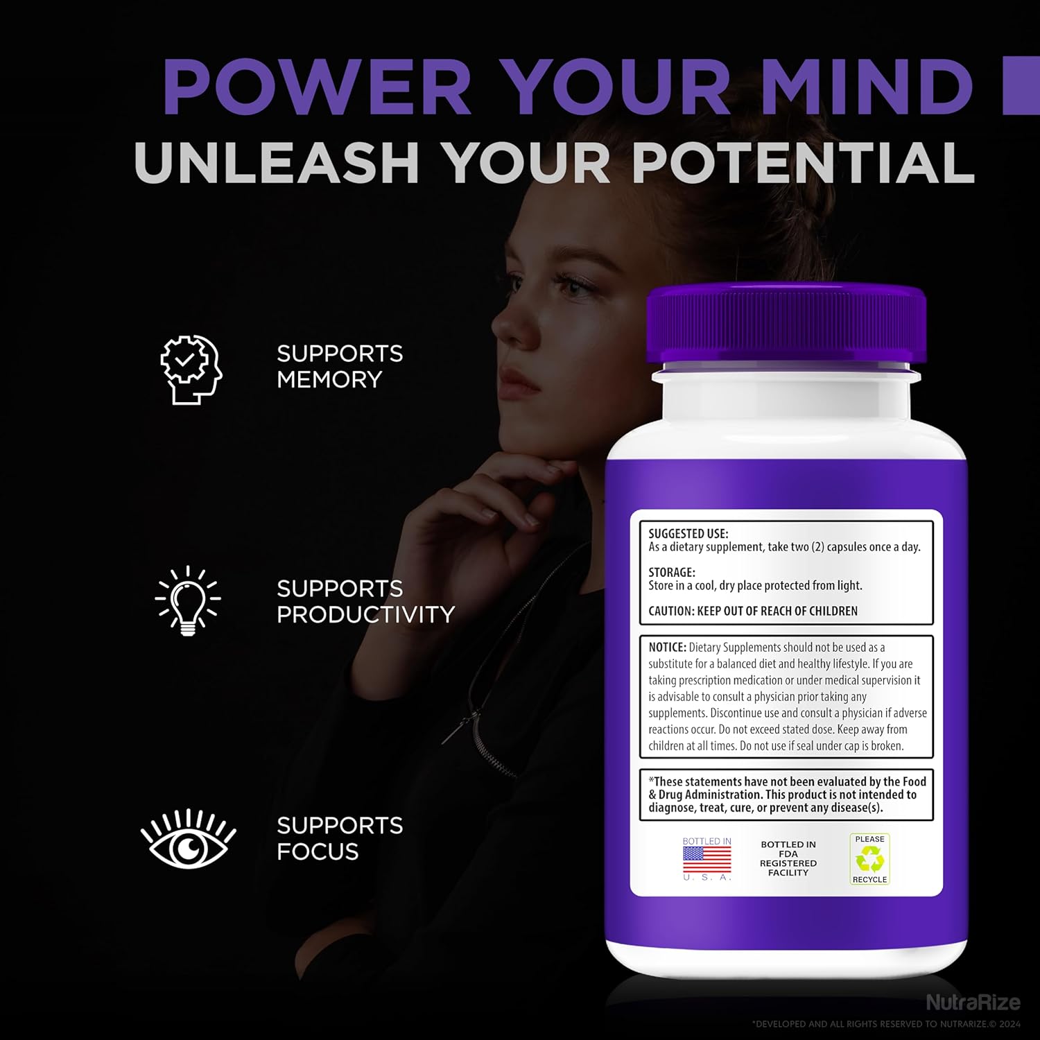 NutraRize Nite Hush Pro Capsules (2 Pack) - Premium Cognitive Health Support Formula - Official Review of 120 NiteHushPro Pills