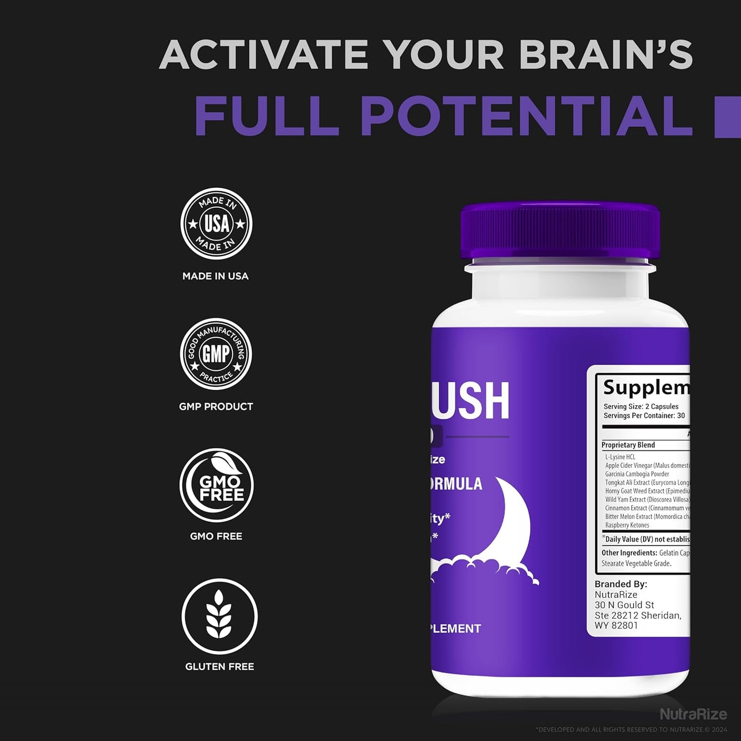 NutraRize Nite Hush Pro Capsules (2 Pack) - Premium Cognitive Health Support Formula - Official Review of 120 NiteHushPro Pills