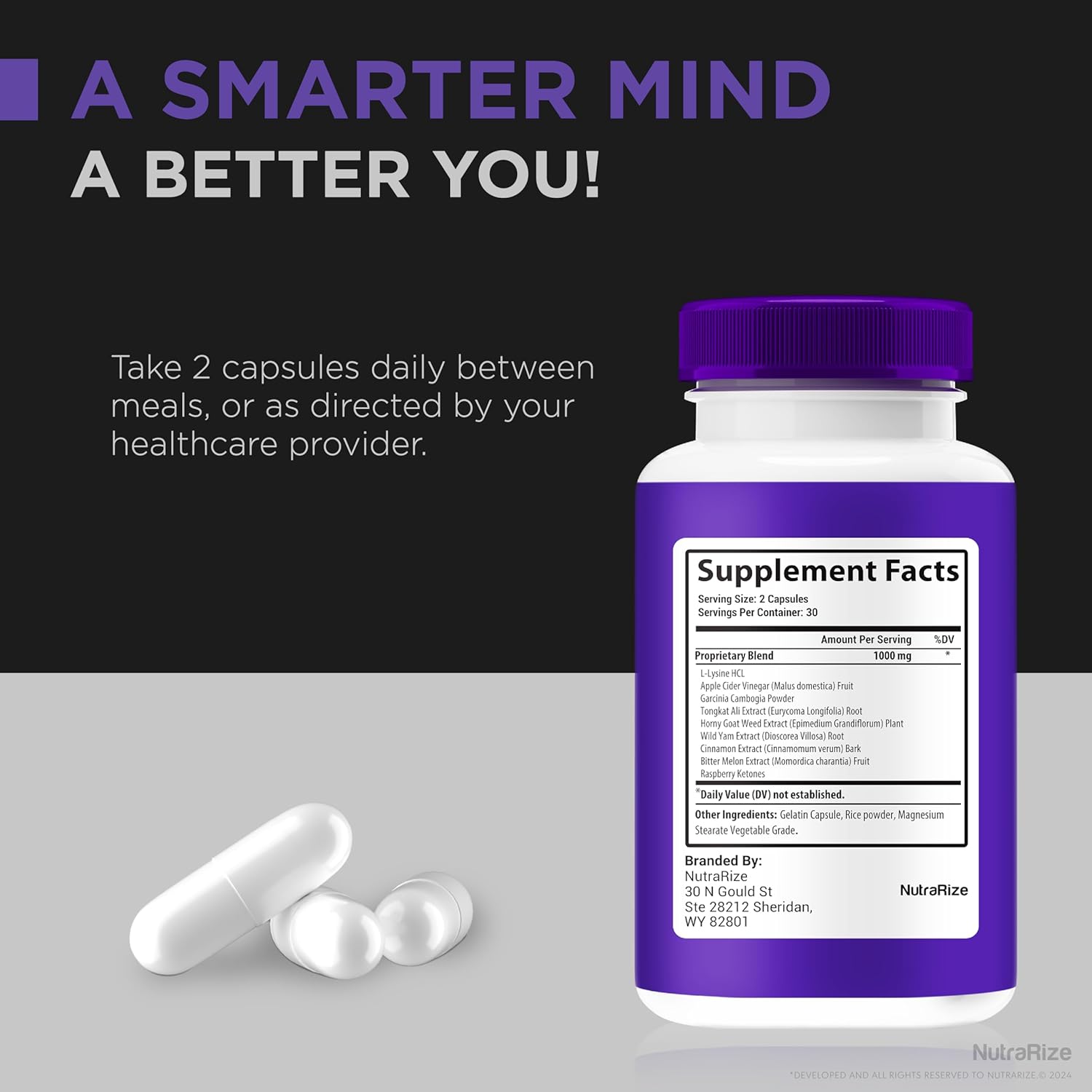 NutraRize Nite Hush Pro Capsules (2 Pack) - Premium Cognitive Health Support Formula - Official Review of 120 NiteHushPro Pills