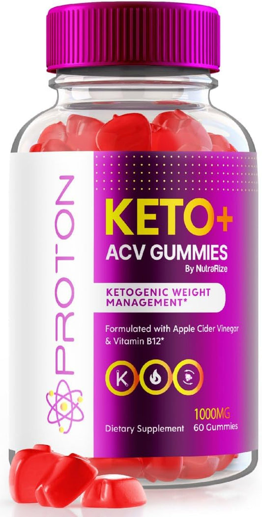 NutraRize Proton Keto+ACV Gummies - Advanced  Slimming Formula  Supplement (60 Gummies)