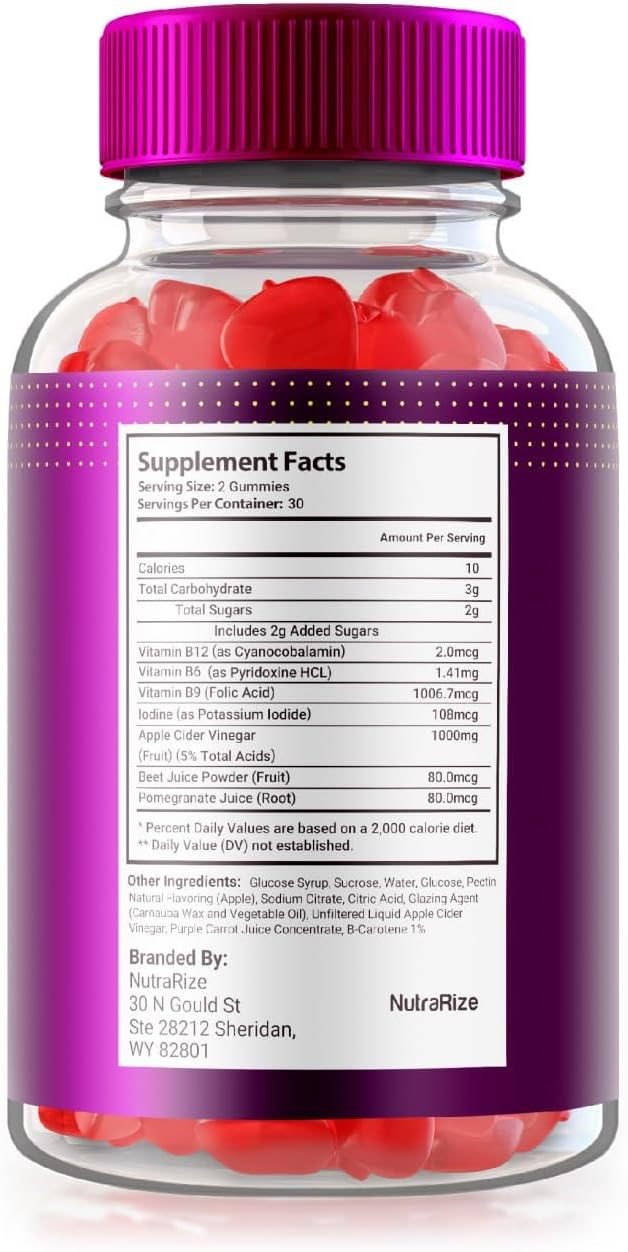 NutraRize Proton Keto+ACV Gummies - Advanced  Slimming Formula  Supplement (60 Gummies)