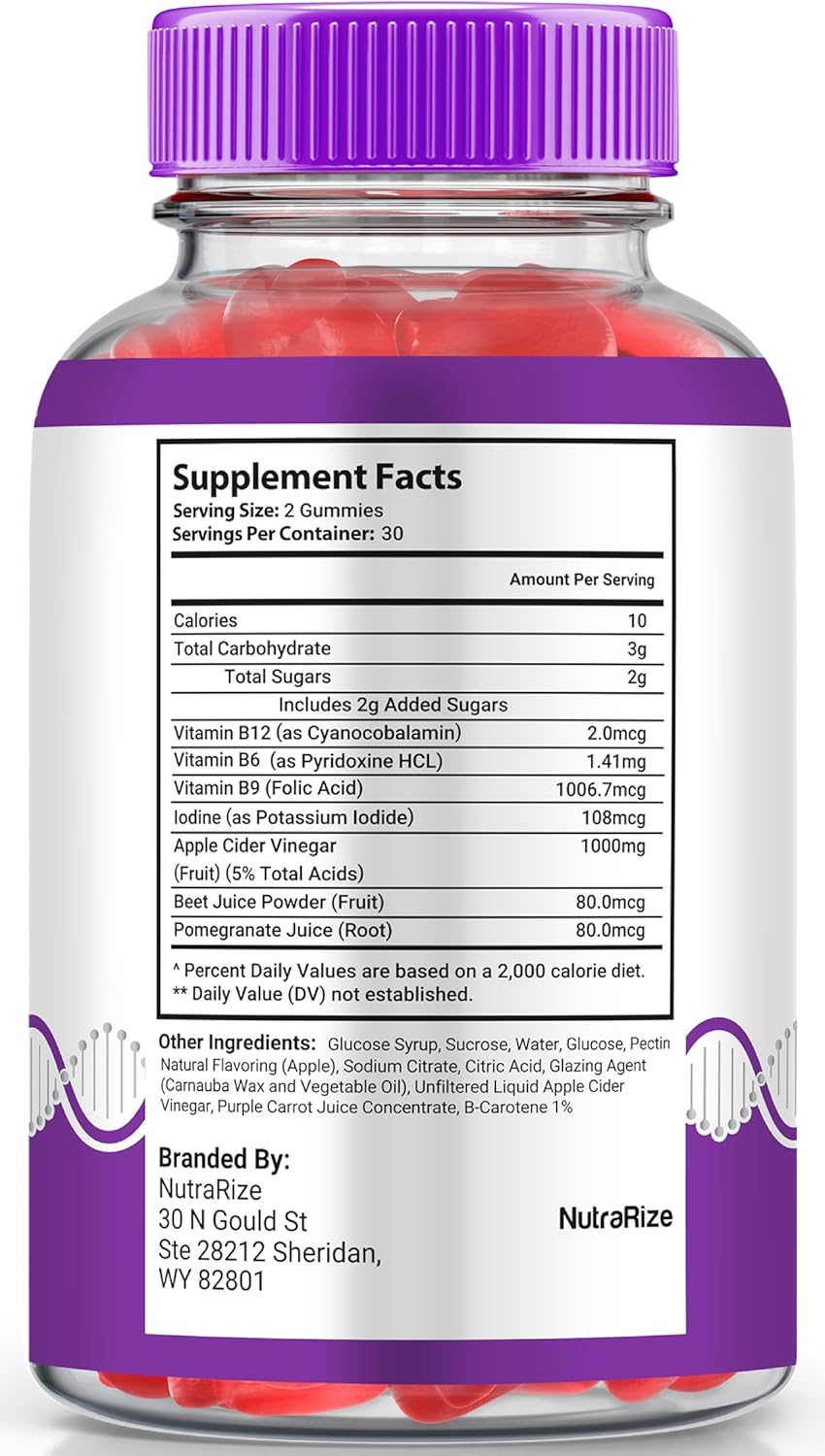 NutraRize RiteLyfe Gummies - Pack of 2, All Natural Stabilizer for Healthy Levels and Wellness - Premium Formula (120 Gummies)