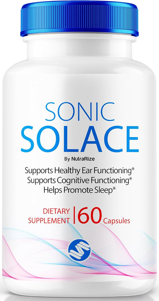 NutraRize Sonic Solace - Natural Support for Healthy Hearing and Overall Well-Being (60 Capsules)