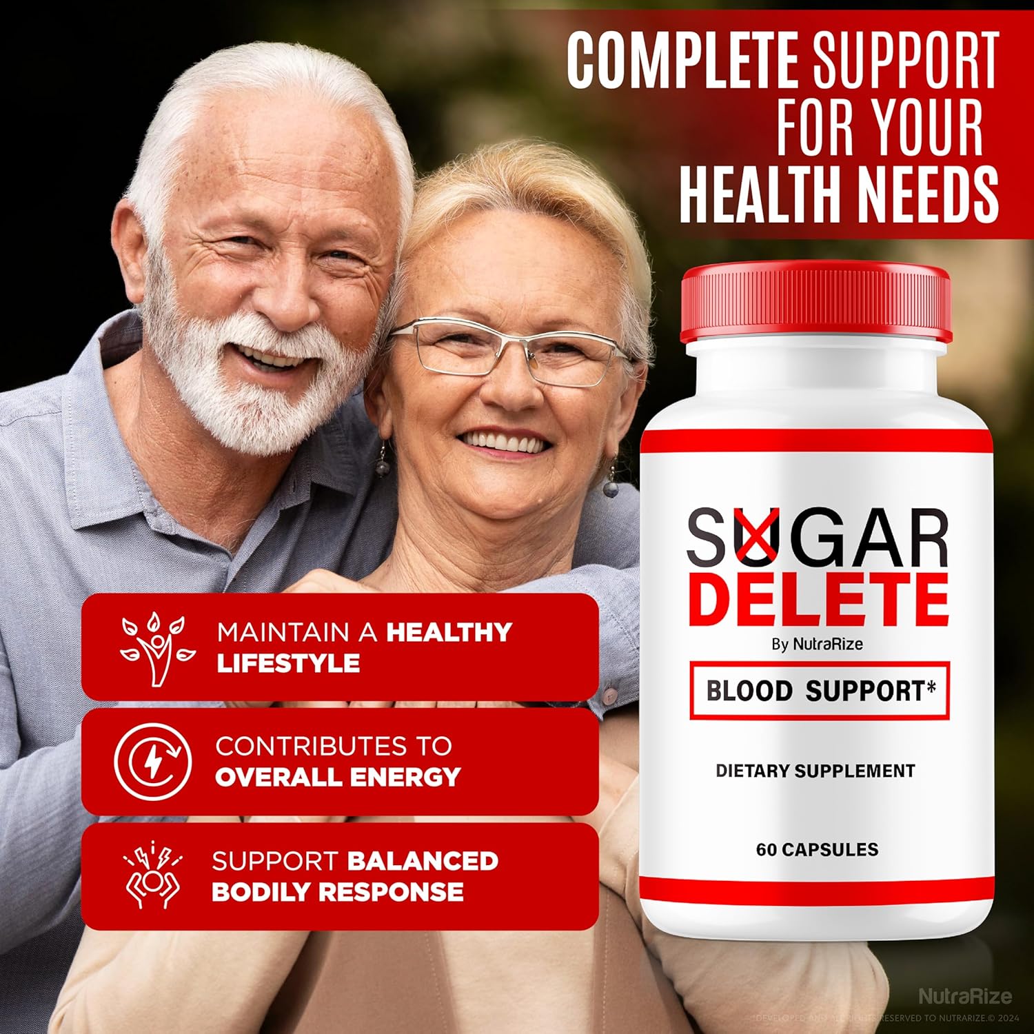 NutraRize Sugar Delete Capsules - Premium Formula for Healthy Sugar Levels - 60 Capsules