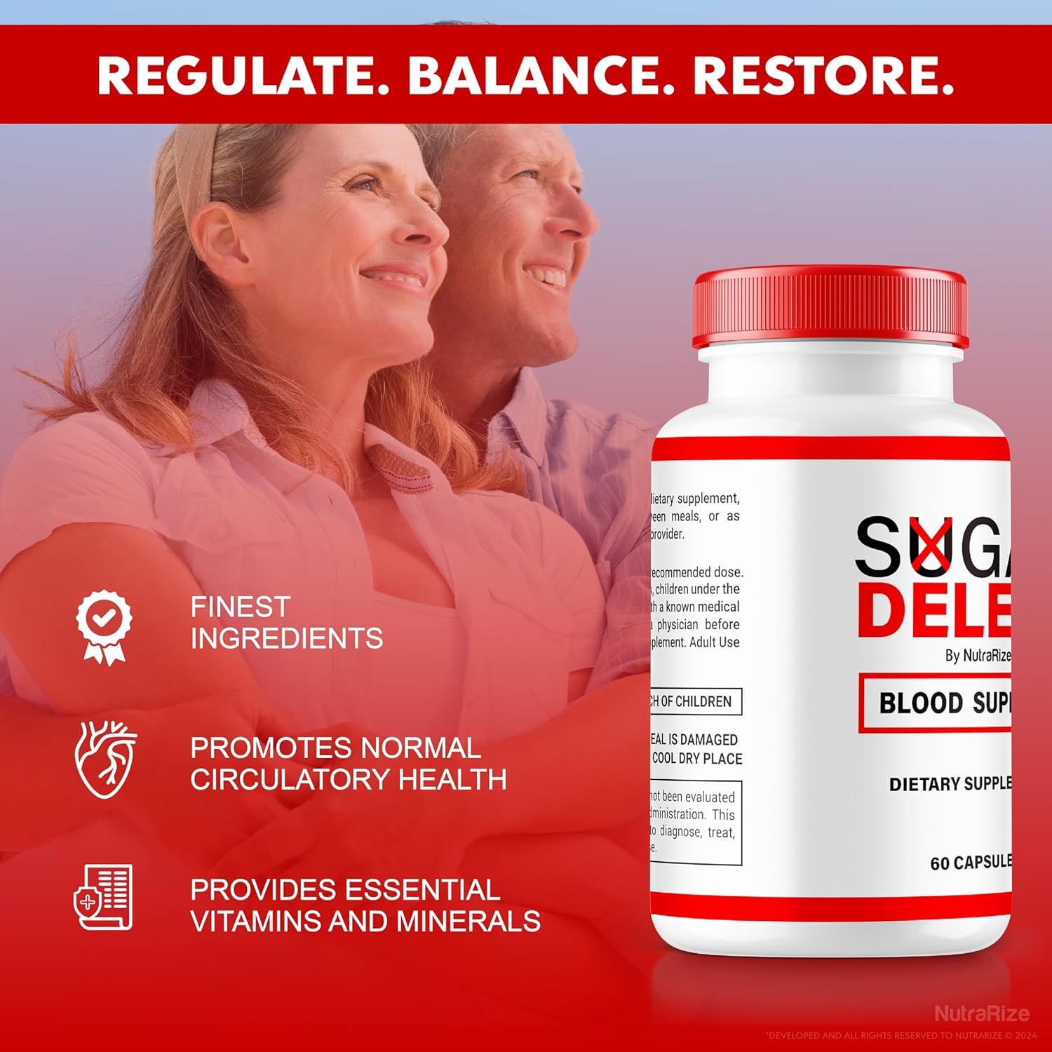 NutraRize Sugar Delete Capsules - Premium Formula for Healthy Sugar Levels - 60 Capsules