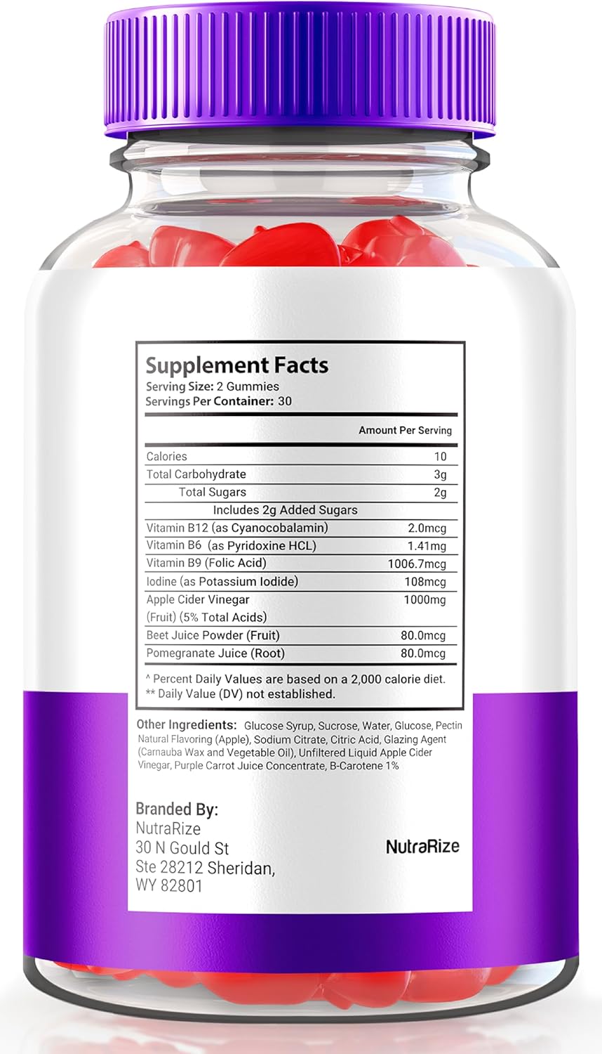 NutraRize Ultra Quick Keto ACV Gummies (2 Pack) for  Slimming Formula  Support - Premium Keto Plus Formula with Natural Apple Cider Vinegar - 120 Gummies