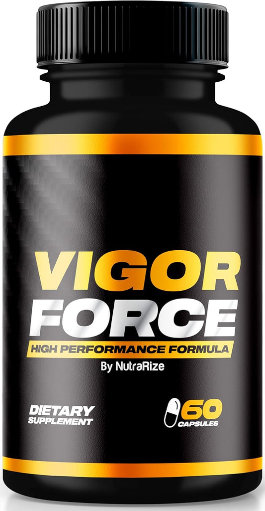 NutraRize Vigor Force for Men - All Natural High Performance Male Capsules for Overall Health and Wellness - 60 Capsules