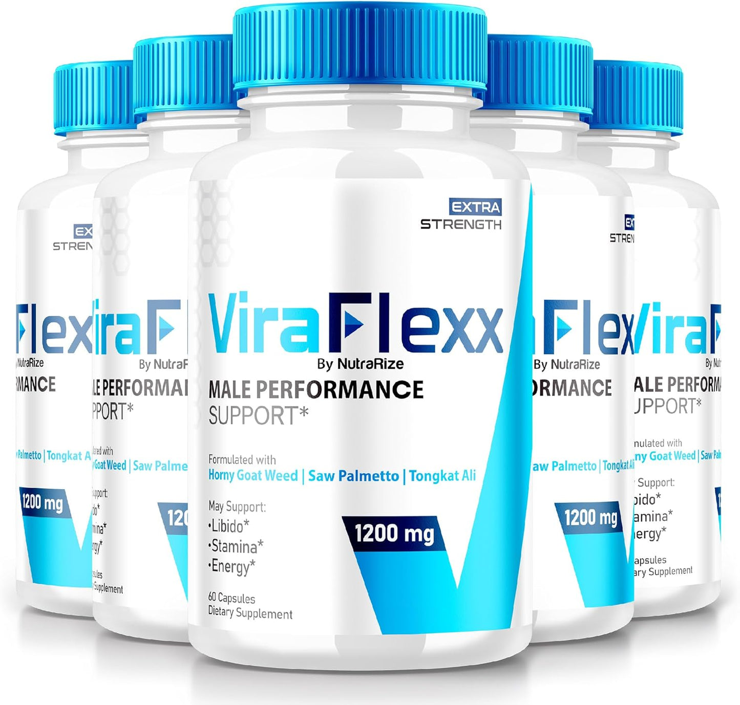 NutraRize ViraFlexx for Men Pro Capsules - Male Performance Support 500mg - Pack of 5 - All Natural Dietary Supplement - 300 Capsules Reviews