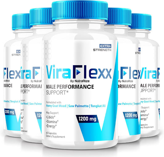 NutraRize ViraFlexx for Men Pro Capsules - Male Performance Support 500mg - Pack of 5 - All Natural Dietary Supplement - 300 Capsules Reviews