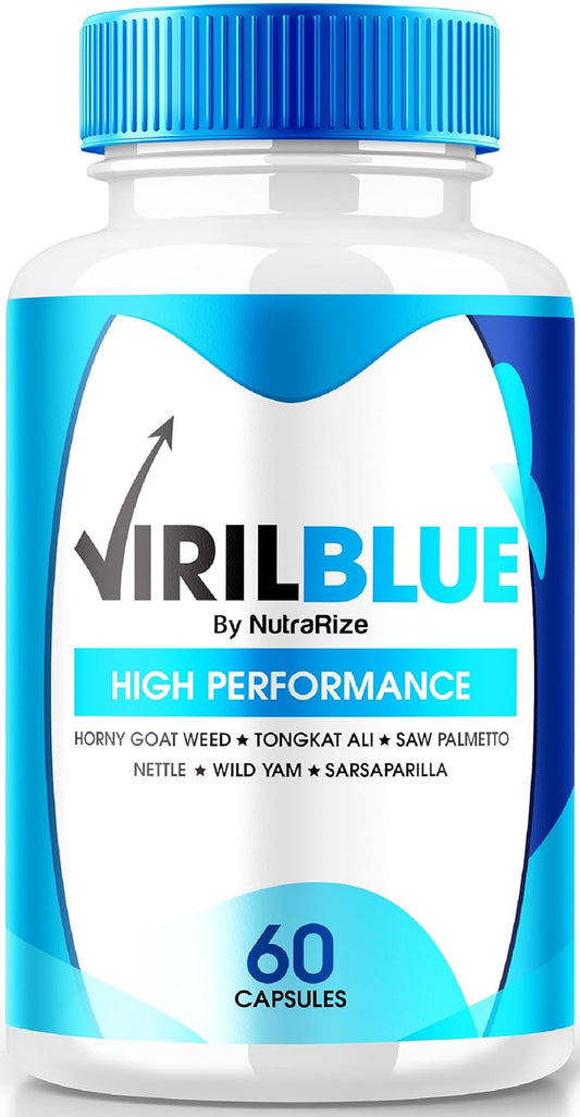 NutraRize VirilBlue Capsules: All-Natural Male Supplement for Performance and Confidence, Premium Nutrition (60 Capsules)