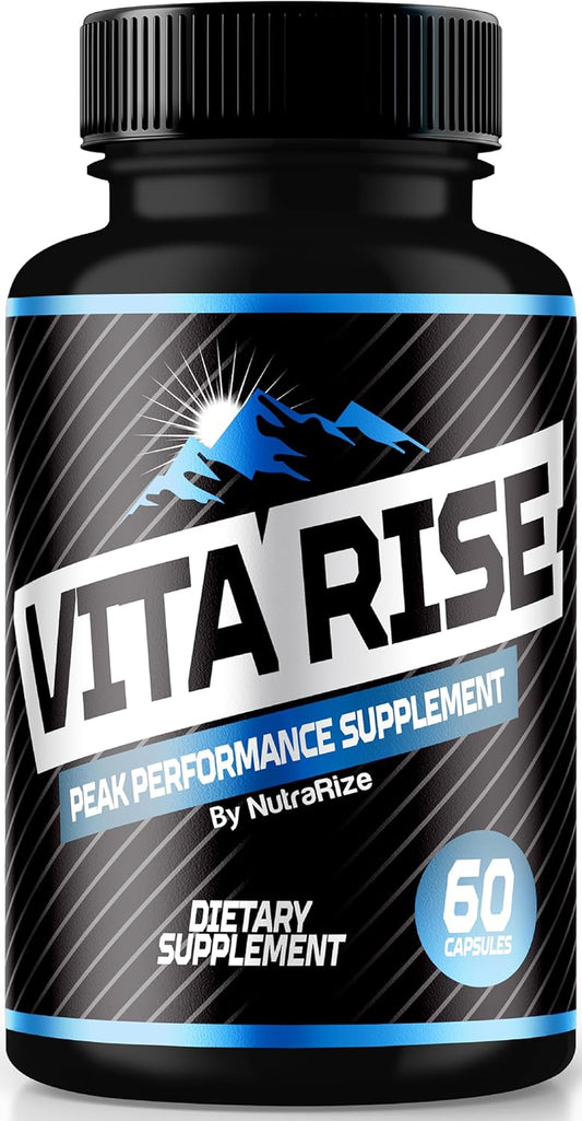 NutraRize Vita Rise Peak Performance Supplement for Men - All Natural Male Capsules for Health and Wellness Support (60 Capsules)