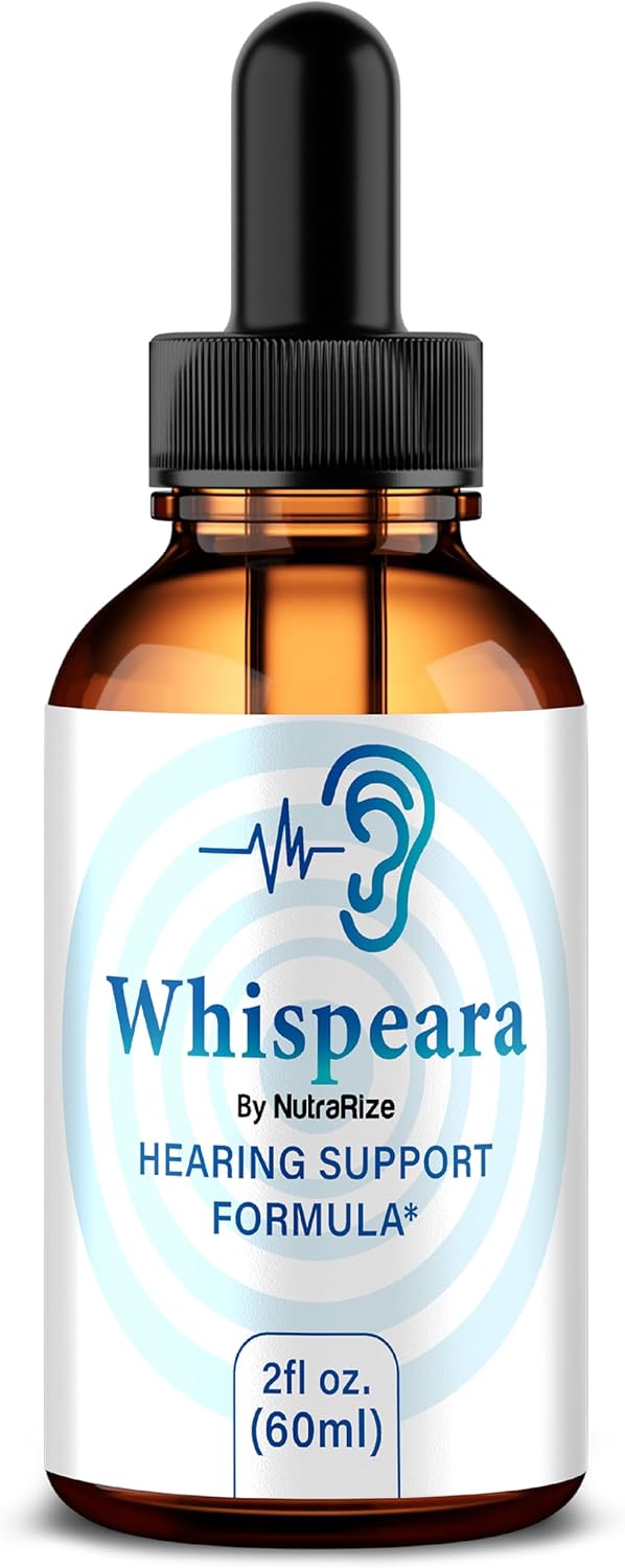 NutraRize Whispeara Drops - Natural Formula for Healthy Hearing, Focus, and Performance - 30 Servings