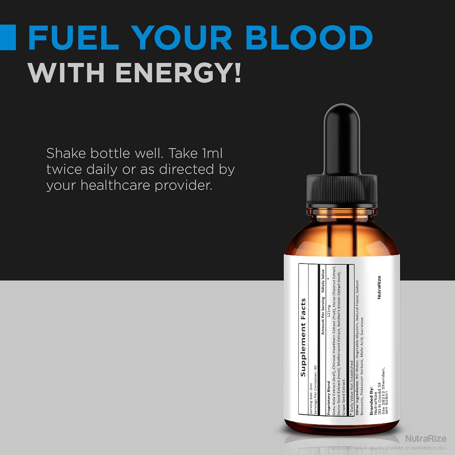 NutraRize Whispeara Drops - Natural Formula for Healthy Hearing, Focus, and Performance - 30 Servings