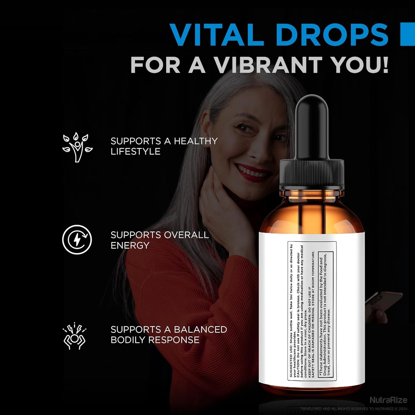 NutraRize Whispeara Drops - Official Support for Healthy Hearing, Focus, and Performance - All Natural Formula - Premium Review (2 Pack, 60 Servings)