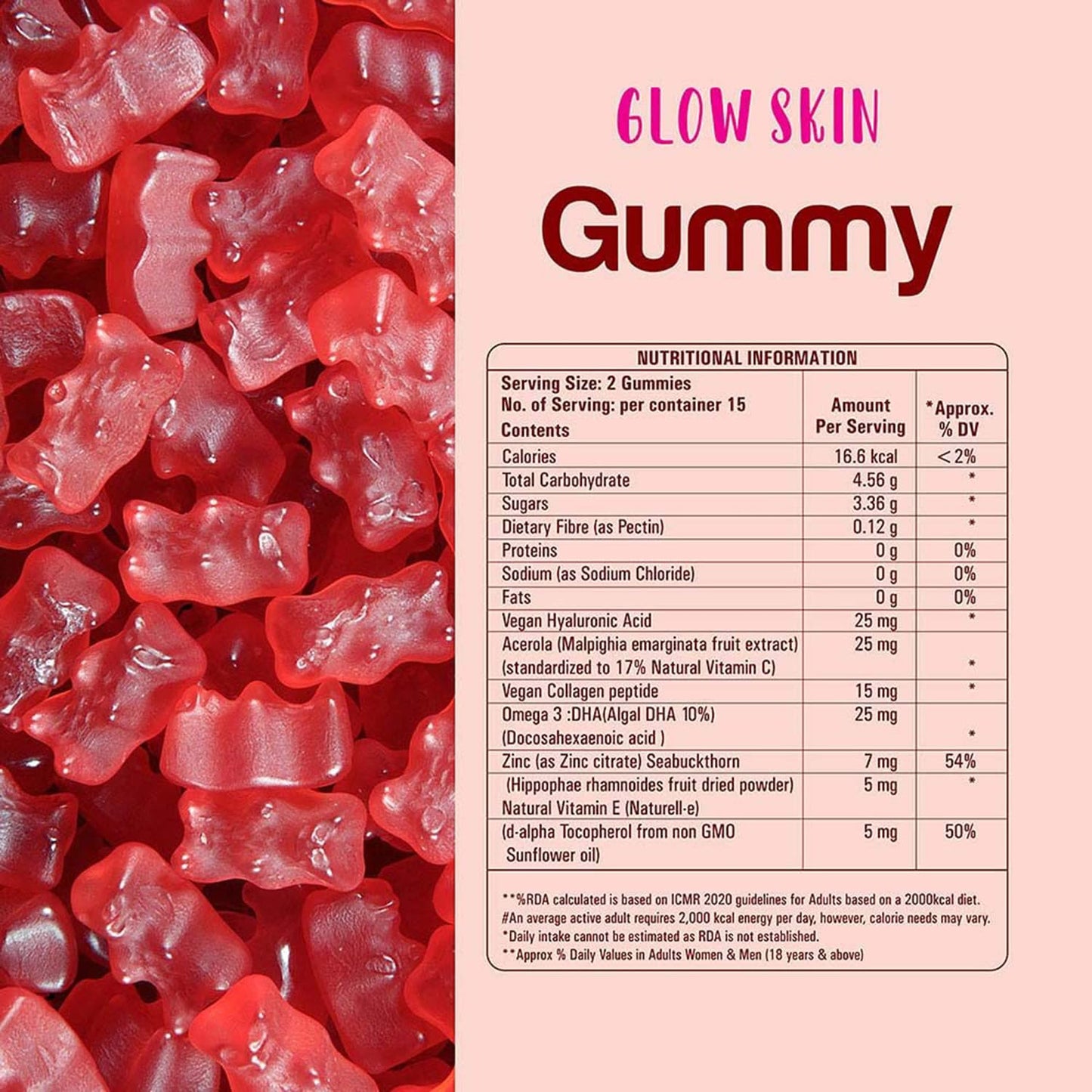 Nutri Glow Slim Gummy - Skin-Enhancing Gummies - 30 Count - Online Purchase