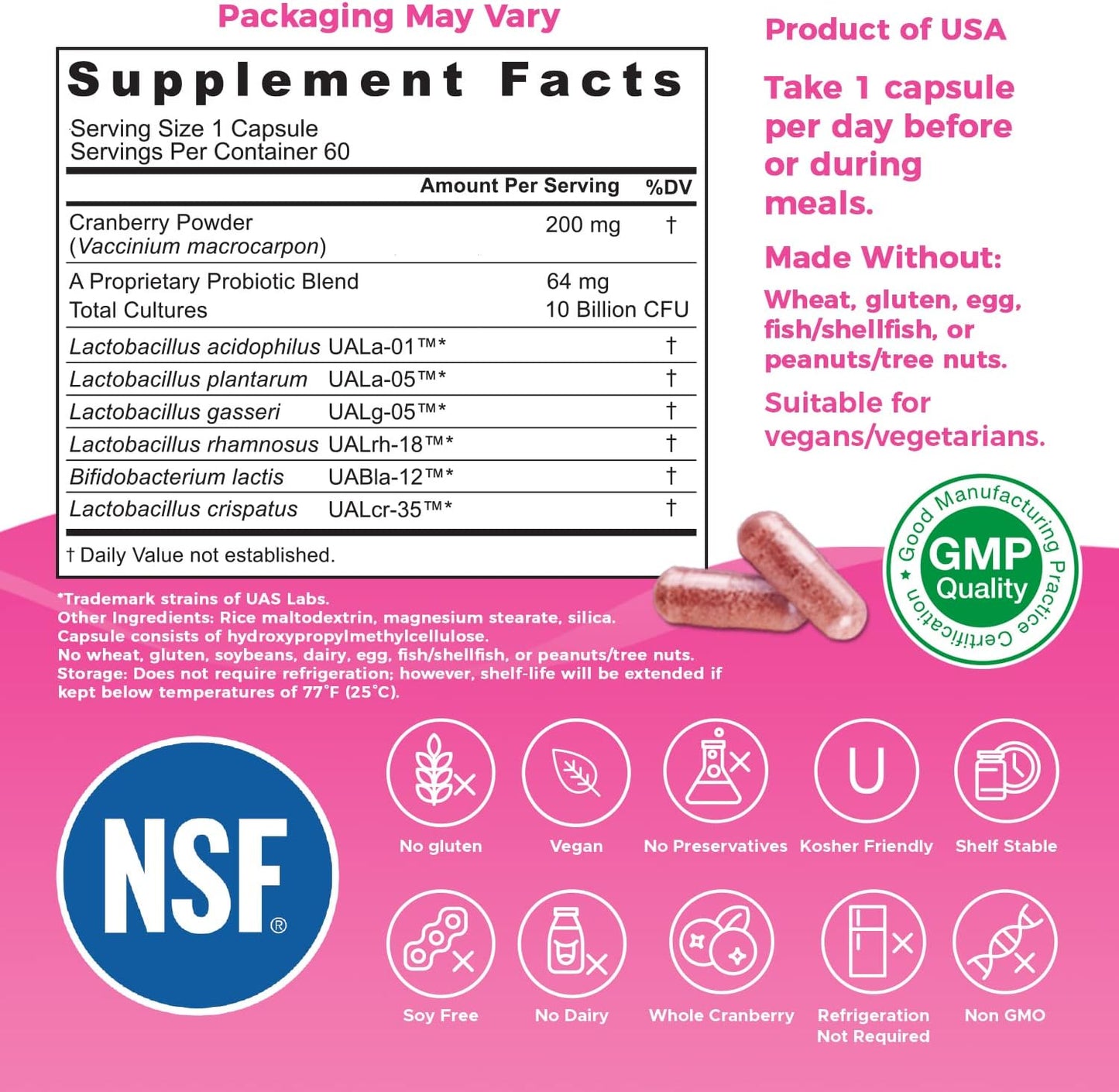 Nutricelebrity NutriFlora-Pro Probiotics for Women with Stress and Mood Support