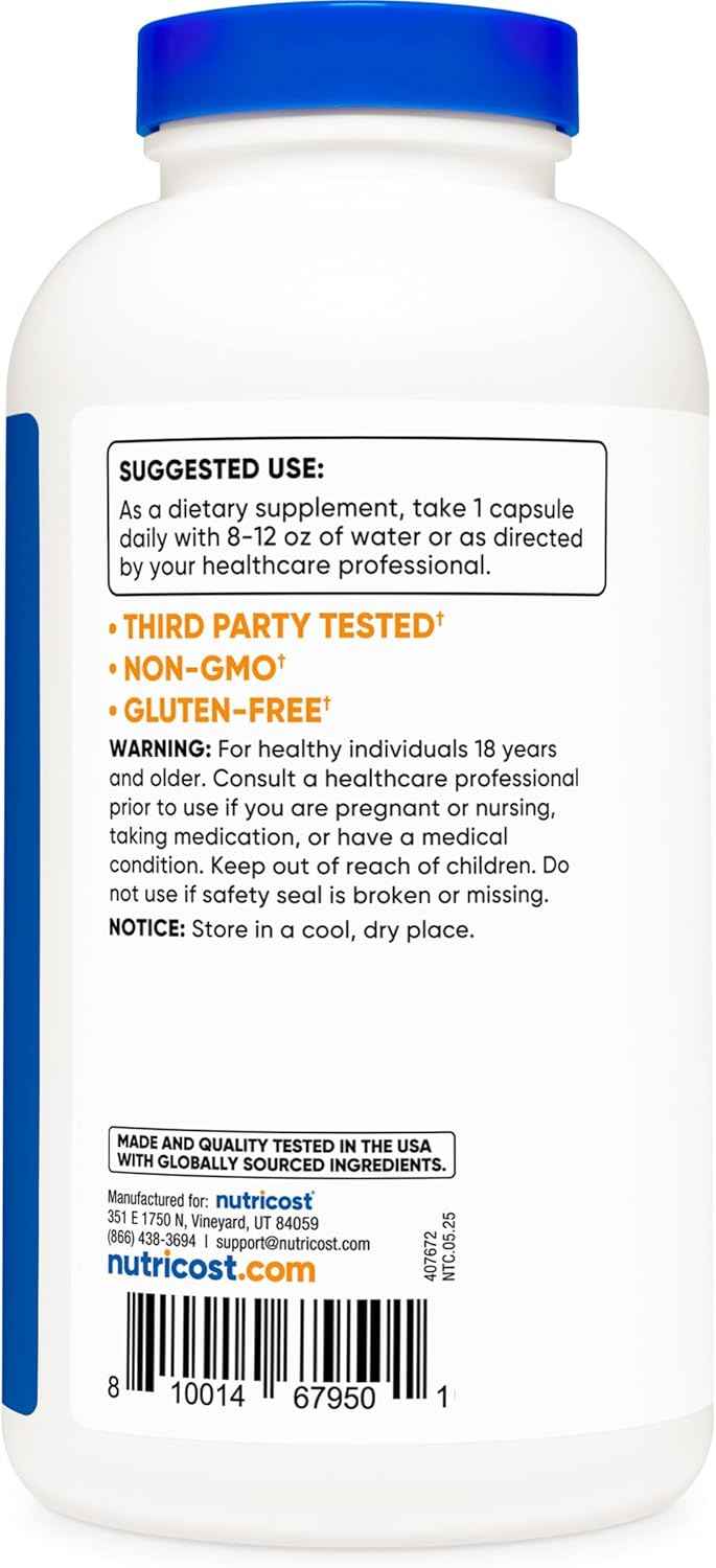 Nutricost Taurine 1000mg, 400 Capsules