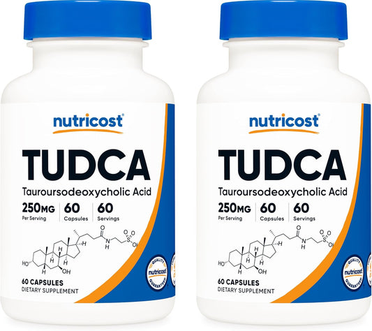 Nutricost Tudca 250mg - 120 Capsules (2 Pack) for Liver Support & Detoxification