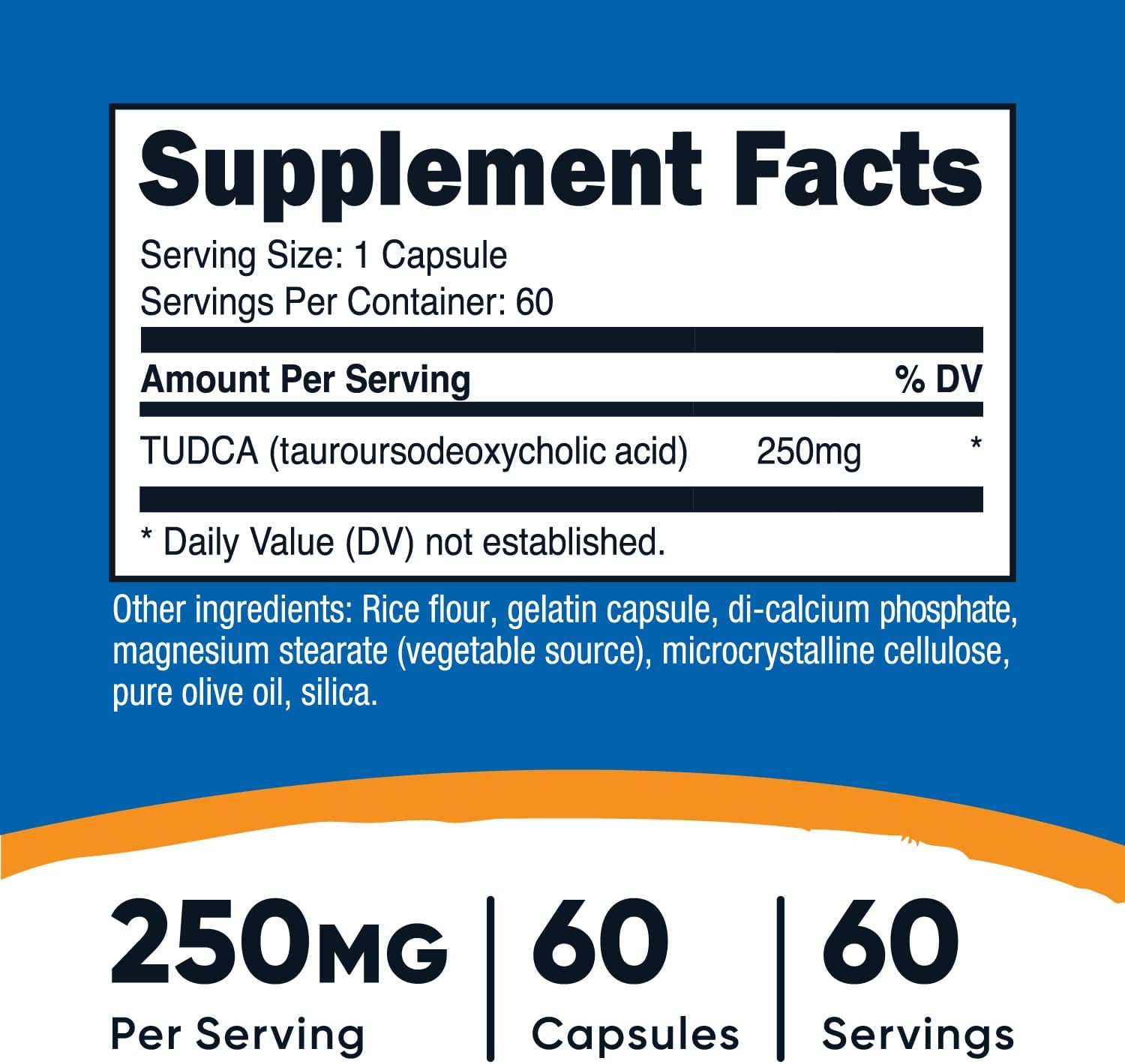 Nutricost Tudca 250mg - 120 Capsules (2 Pack) for Liver Support & Detoxification