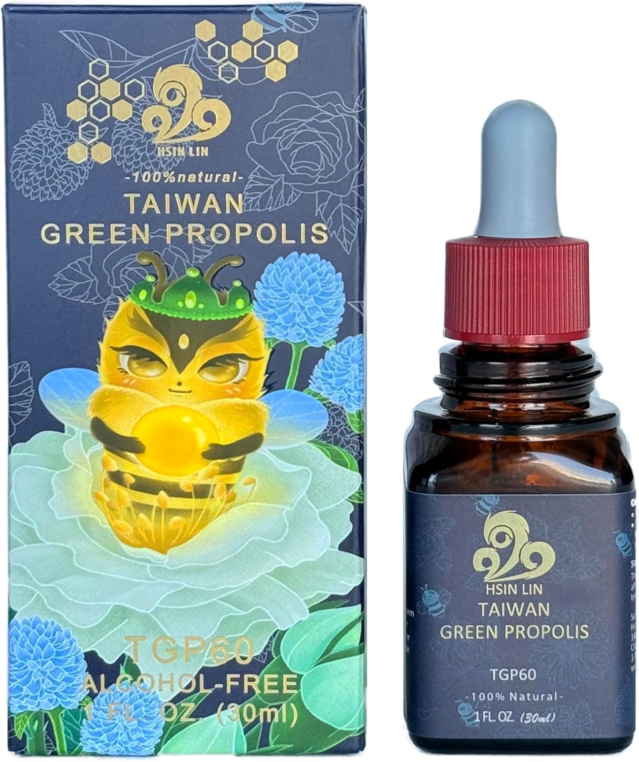Nutrient-Rich Hsin Lin Taiwan Green Propolis with High Concentration Propolin for Antioxidant Benefits