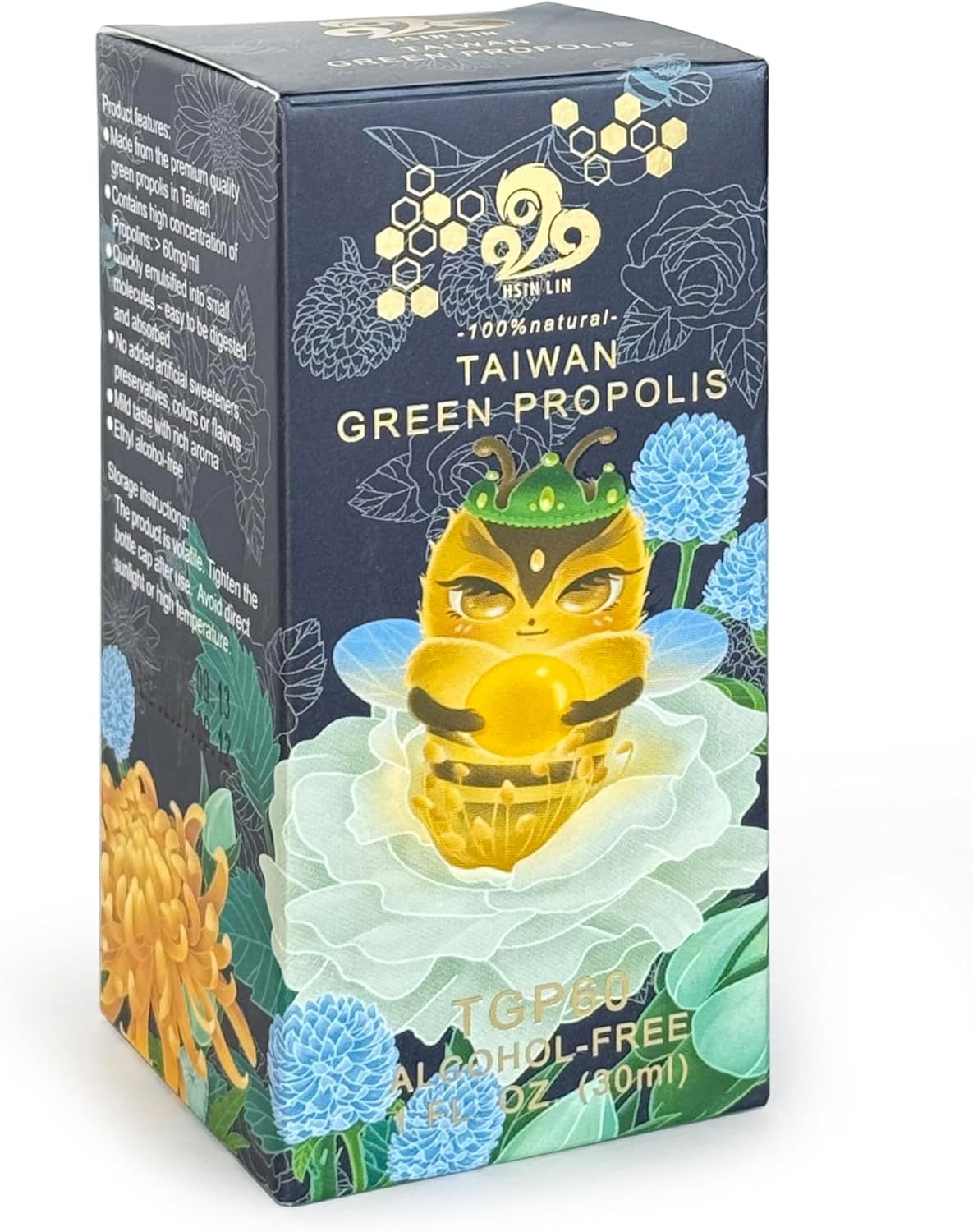 Nutrient-Rich Hsin Lin Taiwan Green Propolis with High Concentration Propolin for Antioxidant Benefits