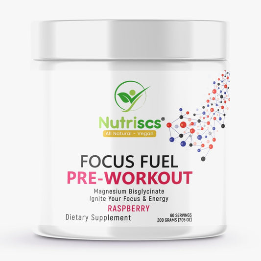 Nutriscs Pre-Workout Powder 200g - Boost Strength, Energy, and Mental Focus - 60 Servings for Men & Women - Bodybuilders' Peak Performance Solution