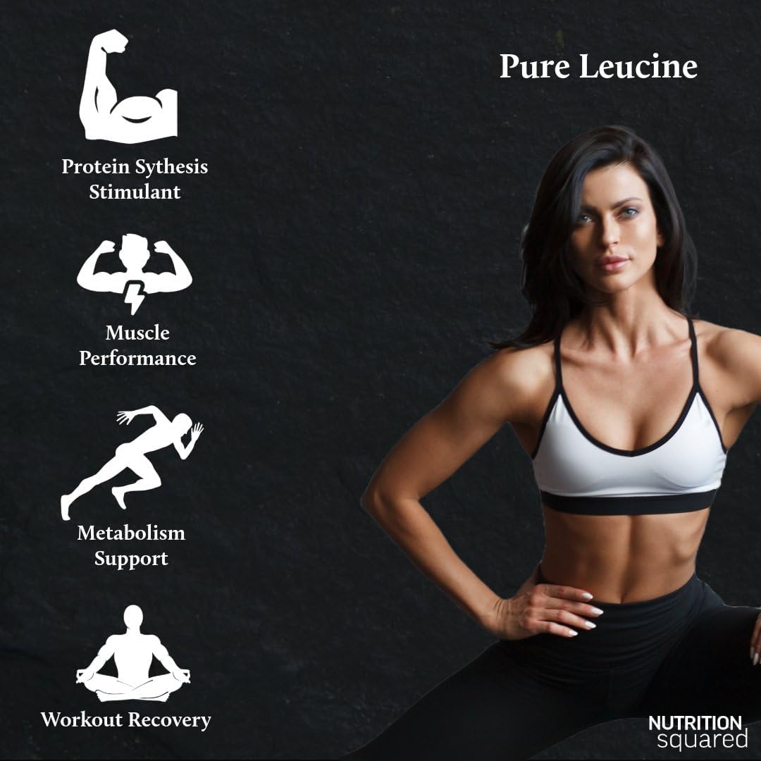 Nutrition Squared Green Apple Leucine Amino Acid Supplement - 36 Servings for Muscle Growth and Recovery