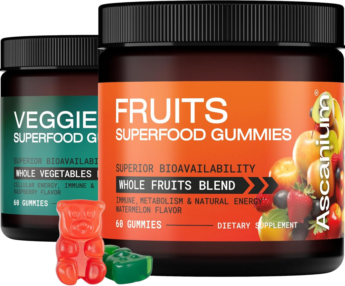Nutritious Ascanium Fruits and Vegetables Gummies for Daily Wellness Boost
