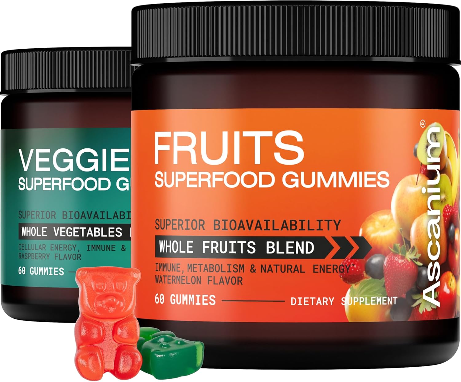Nutritious Ascanium Fruits and Vegetables Gummies for Daily Wellness Boost