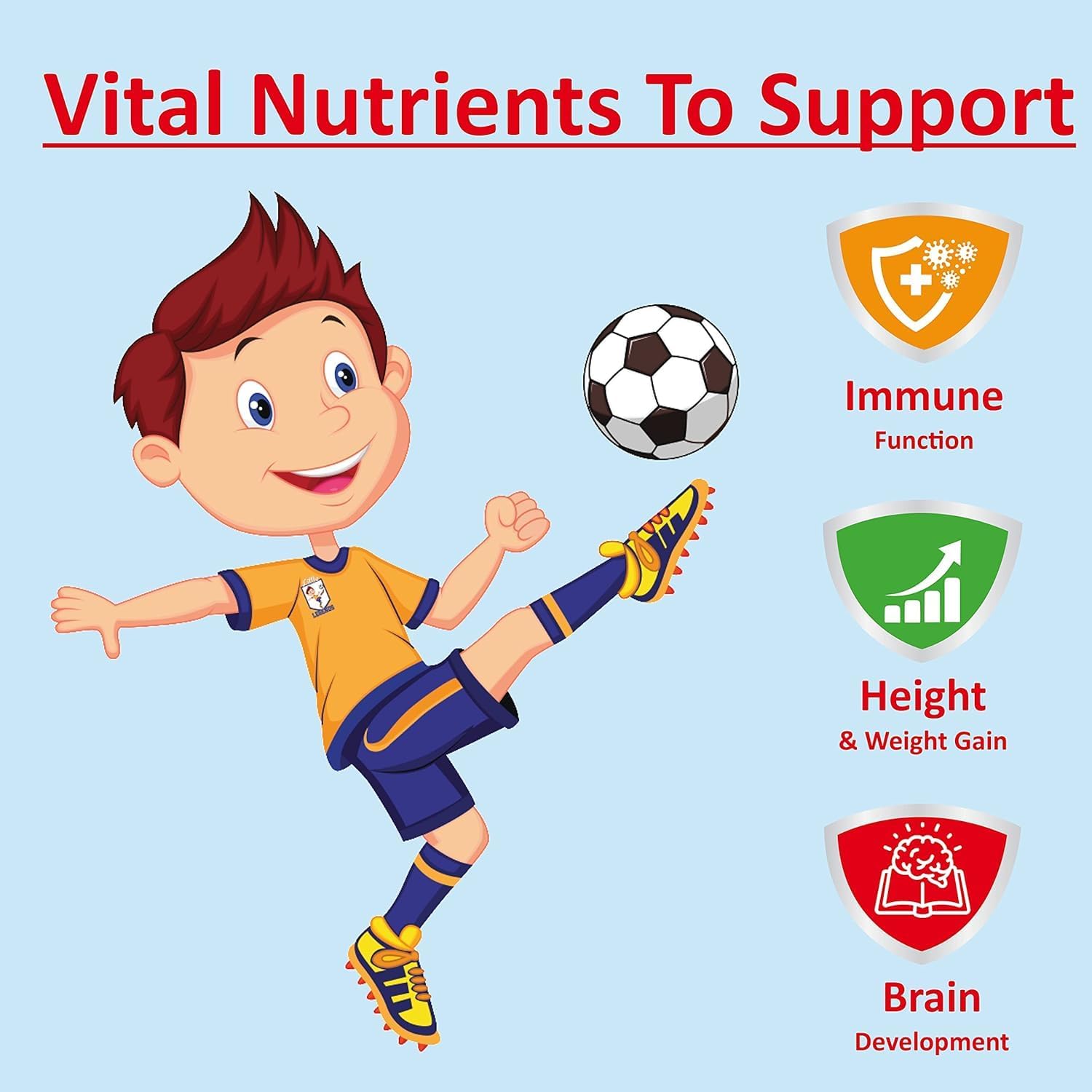 Nutritious Protein Powder for Kids with DHA and Vitamin-D for Growth and Immunity - Choco Vanilla Flavor - 400g
