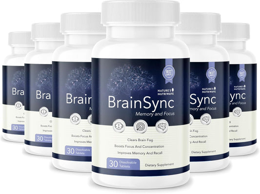 NutriWave BrainSync Probiotics: Memory, Focus & Cognitive Health - 30 Tablets
