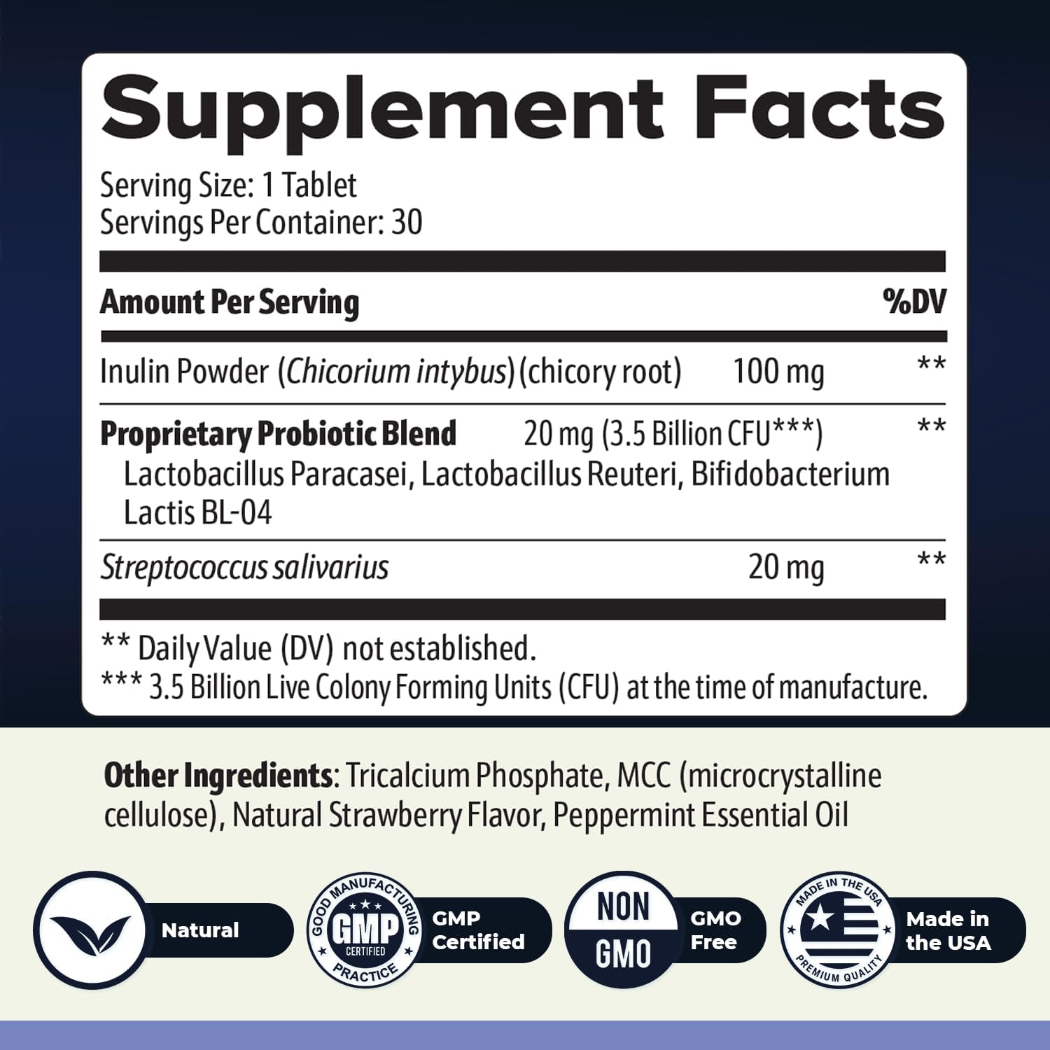 NutriWave BrainSync Probiotics: Memory, Focus & Cognitive Health - 30 Tablets
