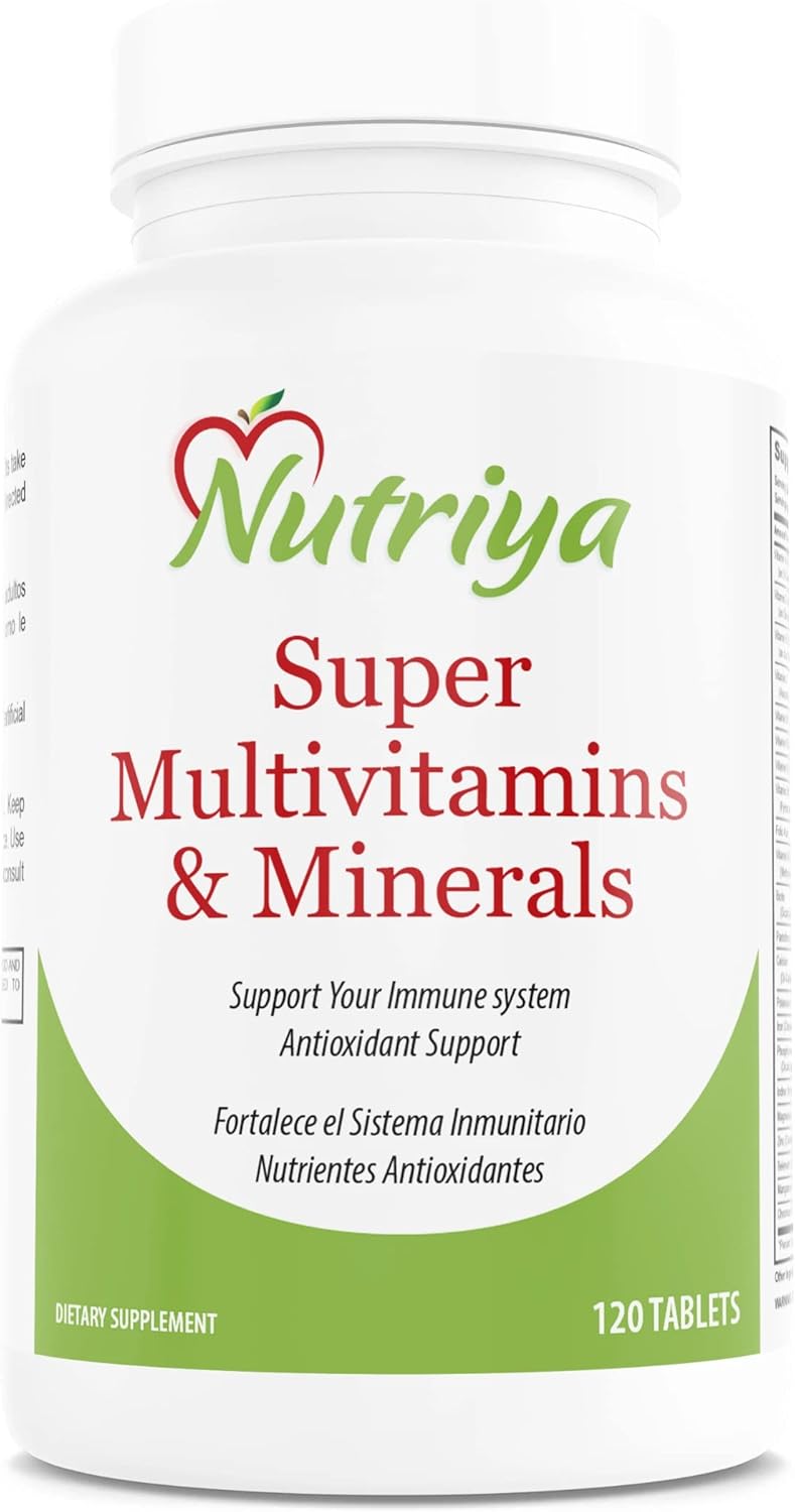 Nutriya Super Multivitamins for Women and Men - 70+ Vitamins, Minerals, Antioxidants, Amino Acids - Boosts Energy and Immune Health