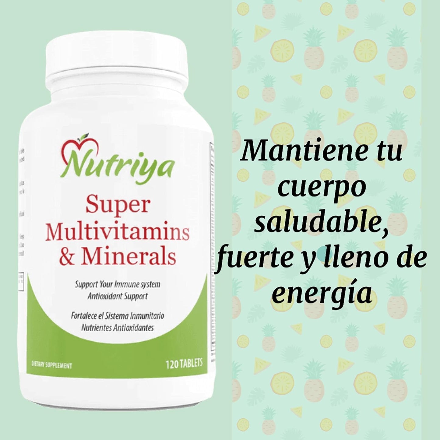 Nutriya Super Multivitamins for Women and Men - 70+ Vitamins, Minerals, Antioxidants, Amino Acids - Boosts Energy and Immune Health