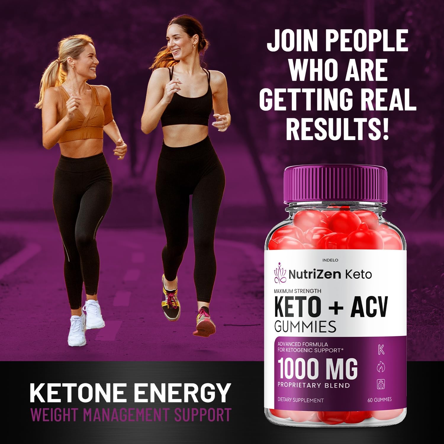NutriZen Keto ACV Gummies - 5 Pack of Advanced Formula Apple Cider Vinegar Gummies for Men and Women - 300 Gummies